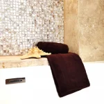 Pachet 2 prosoape de baie Best Cotton Deco - 50x90 cm, 100% bumbac, maro - imagine 3