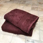 Pachet 2 prosoape de baie Best Cotton Deco - 50x90 cm, 100% bumbac, maro - imagine 4