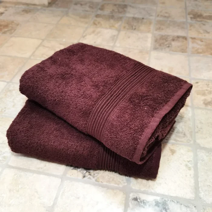 Pachet 2 prosoape de baie Best Cotton Deco - 50x90 cm, 100% bumbac, maro - imagine 4