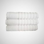 Pachet 3 prosoape Best Cotton Waves 1 - pentru baie - 100% Bumbac, 70x140 cm, alb, 500g/mp