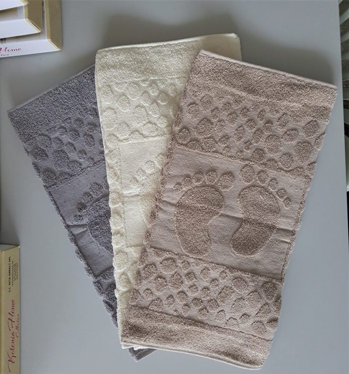 Pachet 3 prosoape Best Cotton Deco 02- pentru picioare - 100% Bumbac, 50x70 cm, 400g/mp - imagine 2