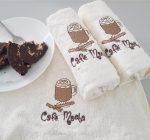 Pachet 3 prosoape bucatarie Best Cotton - Caffee Mocha, 100% Bumbac, 30x50 cm, cu broderie - imagine 2