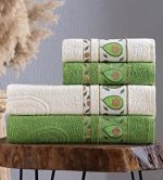 Pachet 4 prosoape Best Cotton - Family Avocado, 100% Bumbac, 2 buc 50x90 cm si 2 buc 70x140 cm, - imagine 2