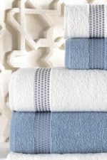 Pachet 4 prosoape Best Cotton - Family, 100% Bumbac, 2 buc 50x90 cm si 2 buc 70x140 cm, blue navi - imagine 3