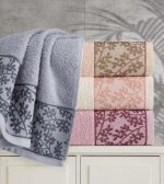 Pachet 4 prosoape Best Cotton - Family Jardin, 100% Bumbac, dimensiunea 50x85 cm