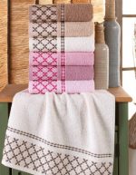 Pachet 6 prosoape Best Cotton - Family, 100% Bumbac, dimensiune 50x90 cm rose