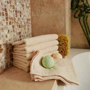 engros Pachet 2 prosoape baie Best Cotton - 100% bumbac, 50x90 cm, mov cu perle 35 engros-lazy