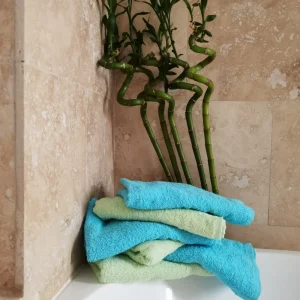 engros Pachet 2 prosoape baie Best Cotton - 100% bumbac, 50x90 cm, mov cu perle 43 engros-lazy