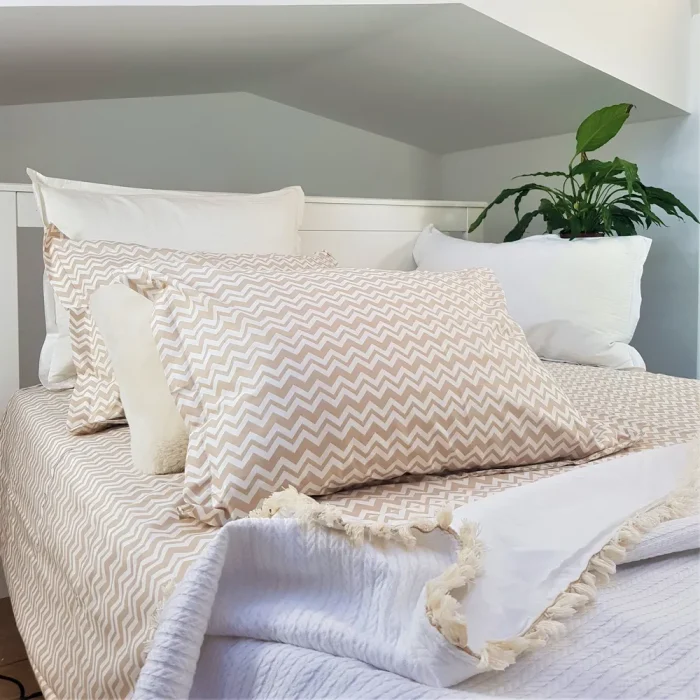 Pachet cearceaf de pat 220x240 cm + 2 fete de perna 50x70 cm Best Cotton Deco 18 - Ranforce color, 100% bumbac - imagine 9