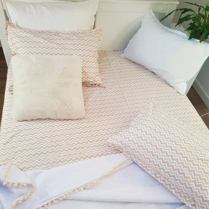 Pachet cearceaf de pat 220x240 cm + 2 fete de perna 50x70 cm Best Cotton Deco 18 - Ranforce color, 100% bumbac - imagine 11