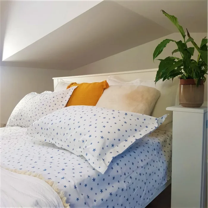 Pachet cearceaf de pat 220x240 cm + 2 fete de perna 50x70 cm Best Cotton Deco 30 - Ranforce color, 100% bumbac - imagine 7