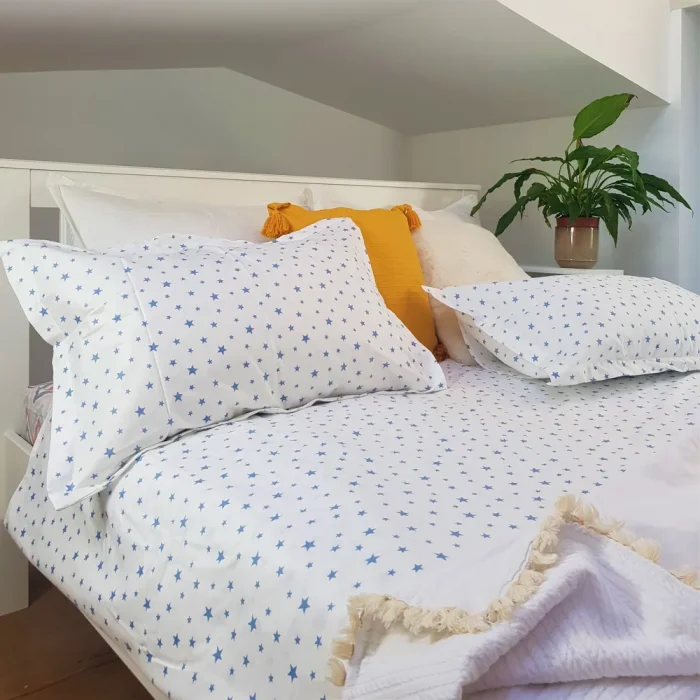 Pachet cearceaf de pat 220x240 cm + 2 fete de perna 50x70 cm Best Cotton Deco 30 - Ranforce color, 100% bumbac - imagine 4