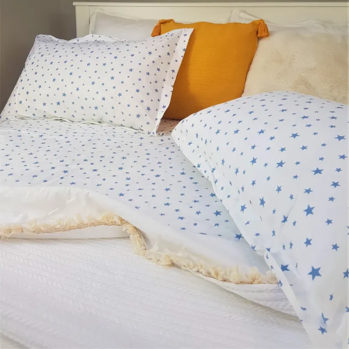 Pachet cearceaf de pat 220x240 cm + 2 fete de perna 50x70 cm Best Cotton Deco 30 - Ranforce color, 100% bumbac - imagine 2