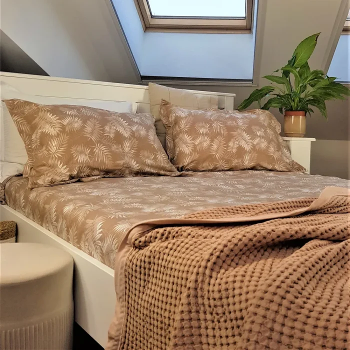 Pachet cearsaf de pat 220x240 cm + 2 fete de perna 50x70 cm Best Cotton Deco 51 - Ranforce color, 100% bumbac - imagine 5