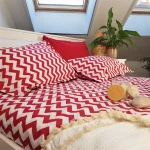 Pachet cearceaf de pat 220x240 cm + 2 fete de perna 50x70 cm Best Cotton Deco 58 - Ranforce color, 100% bumbac - imagine 5