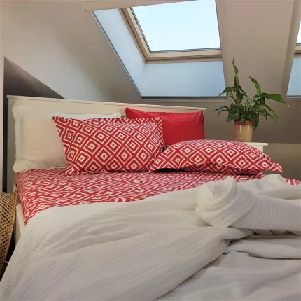 engros-pachet pentru pat astoria home cearsaf de pat 220x240 cm si set fete perna 50x70 cm ranforce color deco bumbac 18