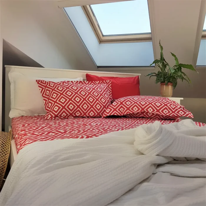 Pachet cearsaf de pat 220x240 cm + 2 fete de perna 50x70 cm Best Cotton Deco 56 - Ranforce color, 100% bumbac - imagine 2