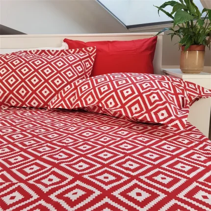 engros-pachet pentru pat astoria home cearsaf de pat 220x240 cm si set fete perna 50x70 cm ranforce color deco bumbac 19