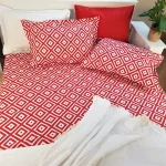 Pachet cearsaf de pat 220x240 cm + 2 fete de perna 50x70 cm Best Cotton Deco 56 - Ranforce color, 100% bumbac - imagine 3