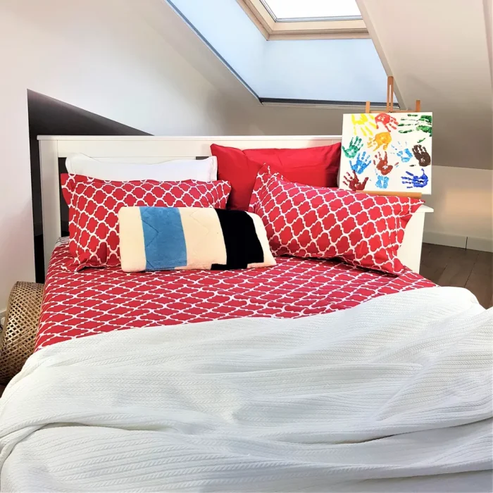 Pachet cearsaf de pat 220x240 cm + 2 fete de perna 50x70 cm Best Cotton Deco 54 - Ranforce color, 100% bumbac - imagine 3