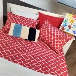 Pachet cearsaf de pat 220x240 cm + 2 fete de perna 50x70 cm Best Cotton Deco 54 - Ranforce color, 100% bumbac - imagine 4