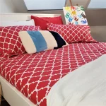 Pachet cearsaf de pat 220x240 cm + 2 fete de perna 50x70 cm Best Cotton Deco 54 - Ranforce color, 100% bumbac - imagine 7