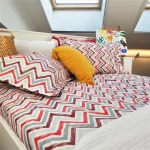 Pachet cearsaf de pat 220x240 cm + 2 fete de perna 50x70 cm Best Cotton Deco 55 - Ranforce color, 100% bumbac - imagine 3