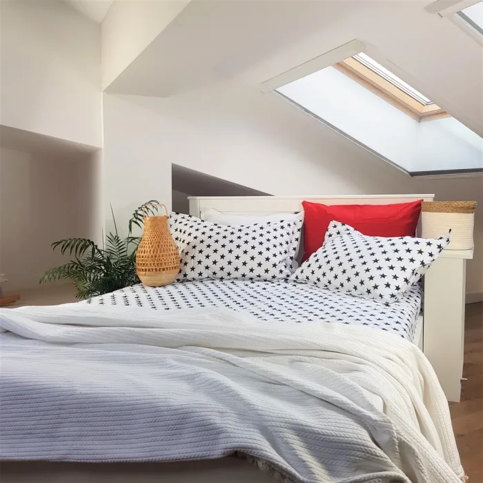 Pachet cearsaf de pat 220x240 cm + 2 fete de perna 50x70 cm Best Cotton Deco 52 - Ranforce color, 100% bumbac - imagine 2