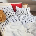 Pachet cearsaf de pat 220x240 cm + 2 fete de perna 50x70 cm Best Cotton Deco 52 - Ranforce color, 100% bumbac - imagine 4