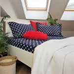 Pachet cearsaf de pat 220x240 cm + 2 fete de perna 50x70 cm Best Cotton Deco 53 - Ranforce color, 100% bumbac