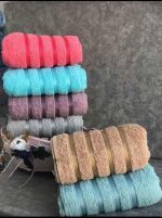 Pachet 6 prosoape baie Sedef - uni mixt 50x90cm , 100% bumbac, 400 g/mp