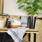 Pachet 4 prosoape pentru baie Best Cotton - Unique, 40x75 cm, 100% bumbac, crem si gri albastrui