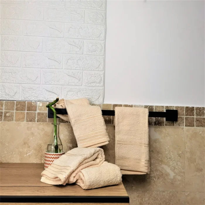 Pachet 4 prosoape pentru baie Best Cotton - Unique, 40x75 cm, 100% bumbac, ivoire - imagine 4