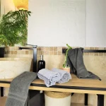 Pachet 4 prosoape pentru baie Best Cotton - Unique, 100% bumbac, gri albastrui si gri antracit - imagine 5