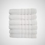 Pachet 6 prosoape Best Cotton Waves 2 - pentru fata - 100% Bumbac, 50x90 cm, alb, 500g/mp - imagine 2