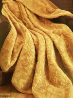 Patura Sense - DeLux Ocru, pentru pat dublu, dimensiunea 220x240 cm