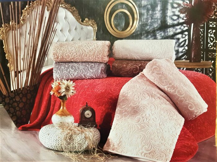 Patura Sense - DeLux Ocru, pentru pat dublu, dimensiunea 220x240 cm - imagine 7