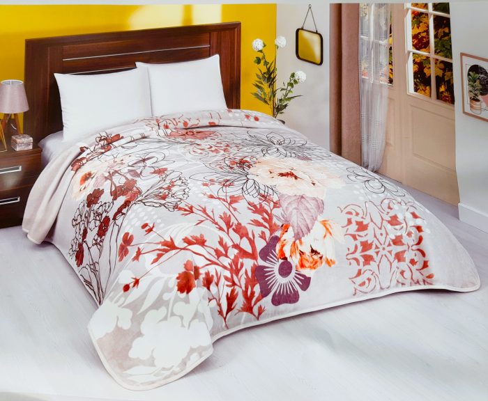 Patura Lacassa - Garden Bej, pentru pat dublu, dimensiunea 200x240 cm - imagine 5