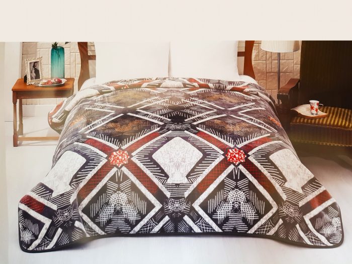 Patura Lacassa - Geometric, pentru pat dublu, dimensiunea 200x240 cm - imagine 5