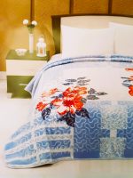 Patura Solana Soft - Blu Flowers, pentru pat dublu, dimensiunea 220x240 cm - imagine 4