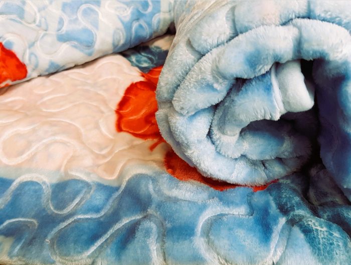 Patura Solana Soft - Blu Flowers, pentru pat dublu, dimensiunea 220x240 cm - imagine 7