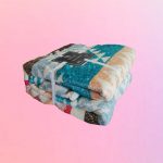 Patura dubla fleece cu blanita Best Cotton - Fluffy 02, dimensiunea 200x220 cm