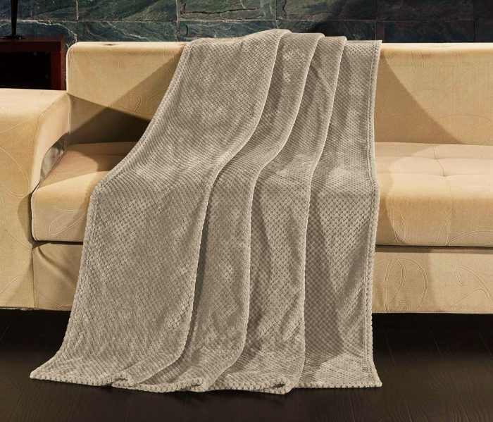 Cuvertura Soft Cocolino - Gofre, dimensiune 220x240 cm,100% microfibra, caffe - imagine 2