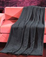 Cuvertura Soft Cocolino - Gofre, dimensiune 220x240 cm,100% microfibra, gri antracit - imagine 2