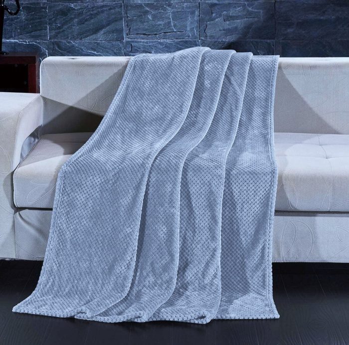 Cuvertura Soft Cocolino - Gofre, dimensiune 220x240 cm,100% microfibra, gri fume - imagine 2