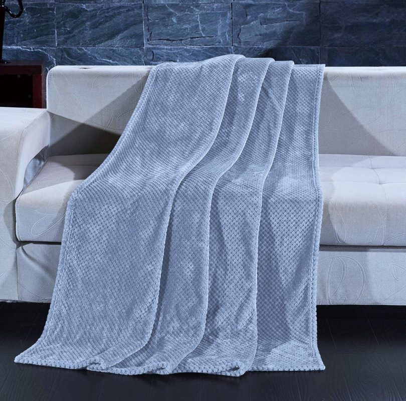 engros-patura microfibra cocolino gofrata 220x240 cm gri deschis