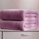 Cuvertura Soft Cocolino - Gofre, dimensiune 220x240 cm,100% microfibra, roz pudra