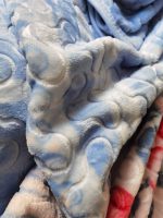 Patura Solana Soft - Blu Flowers, pentru pat dublu, dimensiunea 220x240 cm - imagine 3