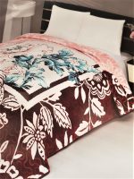 Patura Solana Soft- Chocolate, pentru pat dublu, dimensiunea 220x240 cm