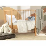 Pilota matlasata Best Cotton Bebe - nivel mediu de caldura, 100x120 cm, alba